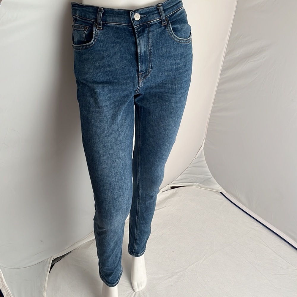 Reformation Harper high rise skinny blue jeans in Destin wash